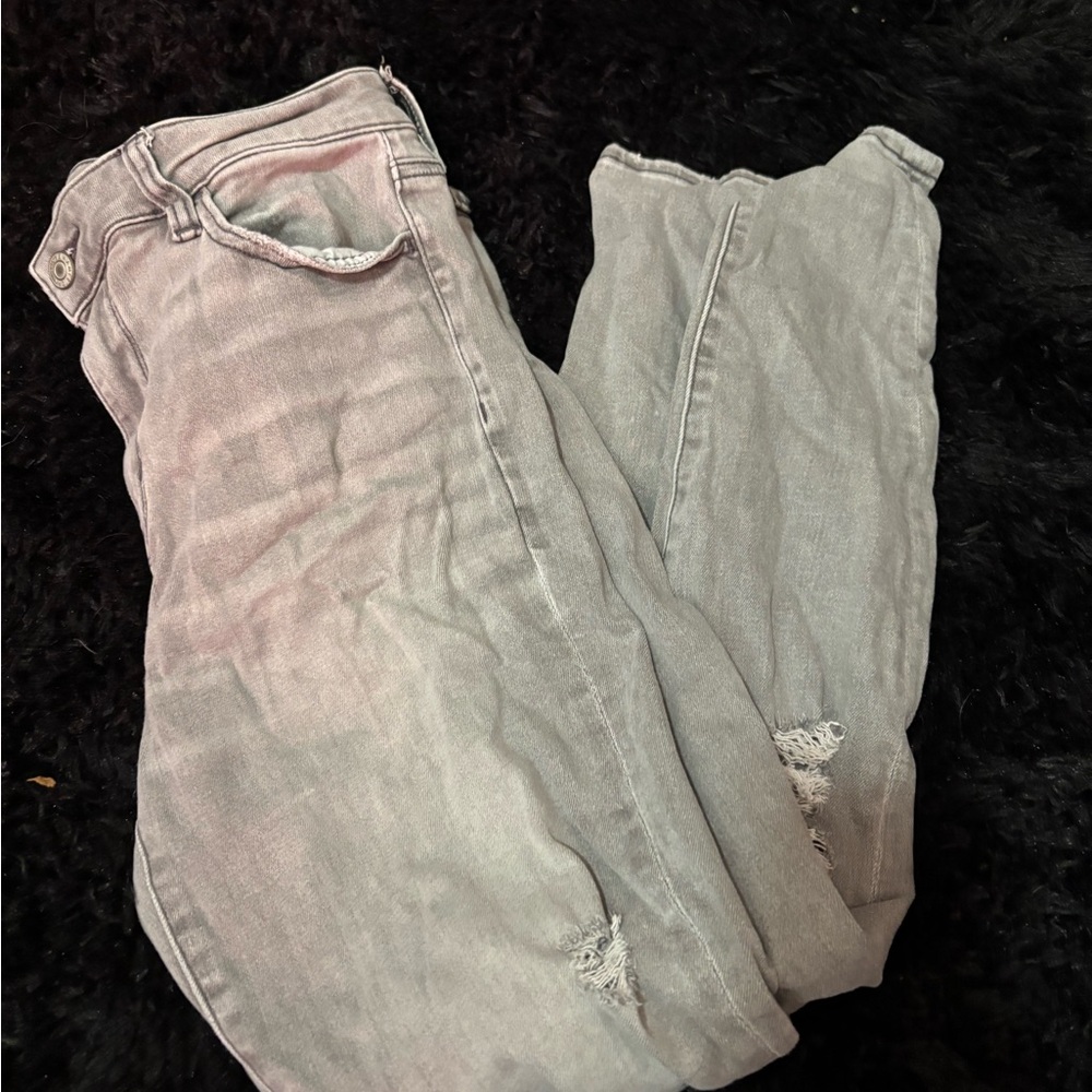 American Eagle Outfitters Light Gray Skinny Jeans